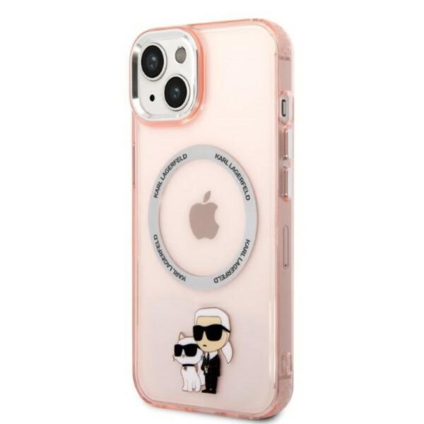 Karl Lagerfeld case for iPhone 14 6,1" KLHMP14SHNKCIP pink hardcase Magsafe IML NFT K&C