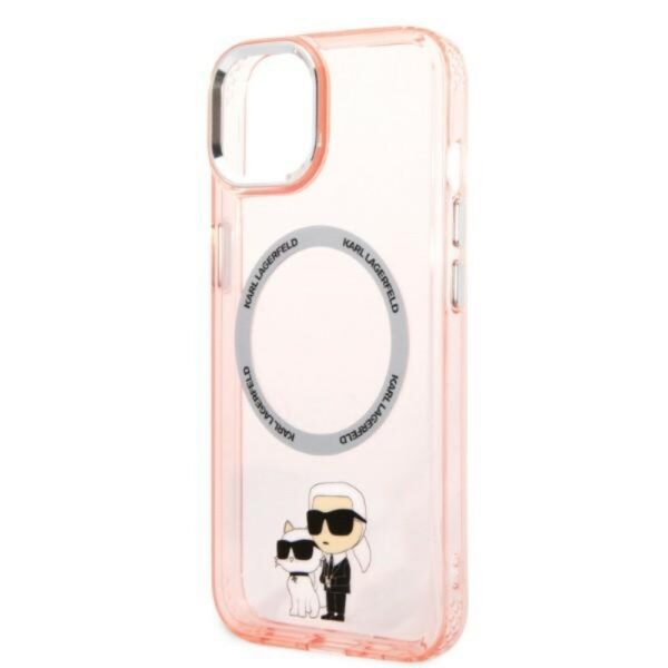 Karl Lagerfeld case for iPhone 14 6,1" KLHMP14SHNKCIP pink hardcase Magsafe IML NFT K&C