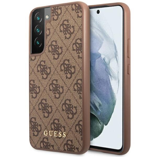303843_oryg Guess case for Samsung Galaxy S23 GUHCS23SG4GFBR brown hardcase 4G Metal Gold Logo