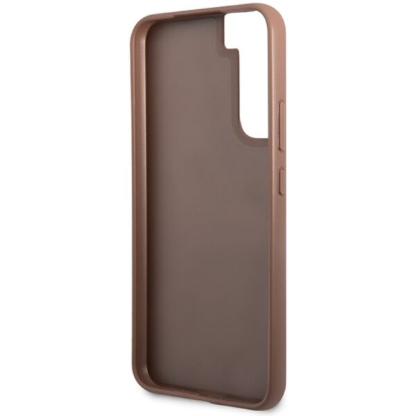 303845_oryg Guess case for Samsung Galaxy S23 GUHCS23SG4GFBR brown hardcase 4G Metal Gold Logo