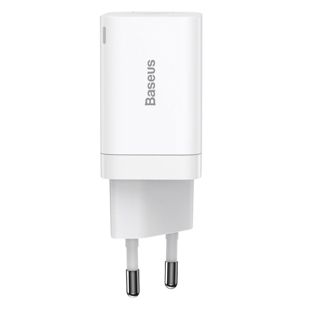 Baseus wall charger Super Si PD 30W 1x USB-C 1x USB white