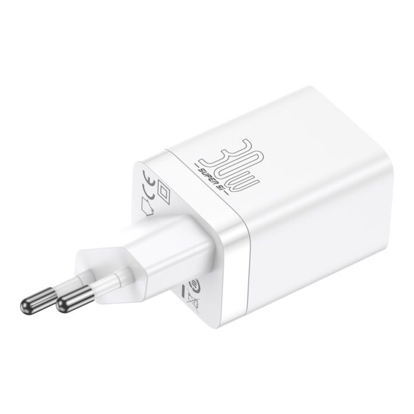 Baseus wall charger Super Si PD 30W 1x USB-C 1x USB white