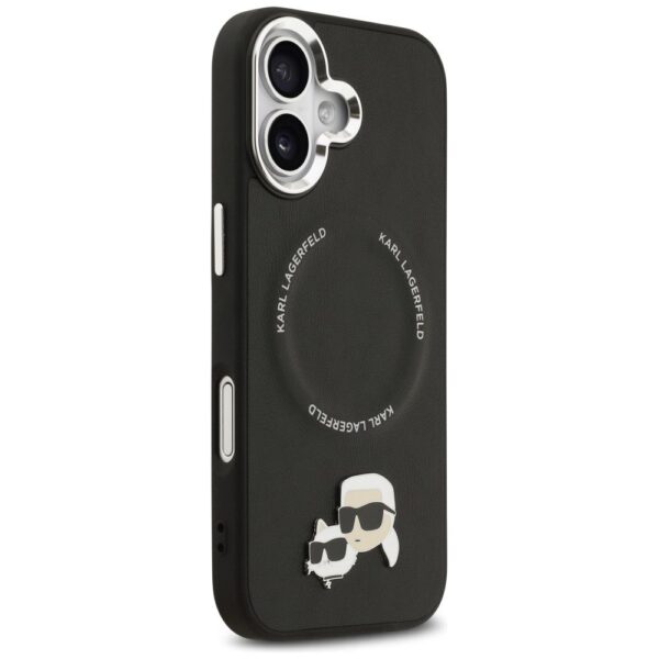 KARL LAGERFELD case for IPHONE 17 compatible with MagSafe KLHMP17SPSMLRKCK (PU K&C Pins) black