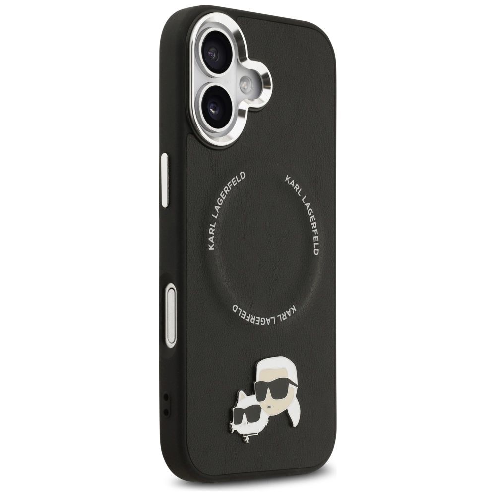 304c96019e1138c37c08511f4a026f68 KARL LAGERFELD case for IPHONE 17 compatible with MagSafe KLHMP17SPSMLRKCK (PU K&C Pins) black