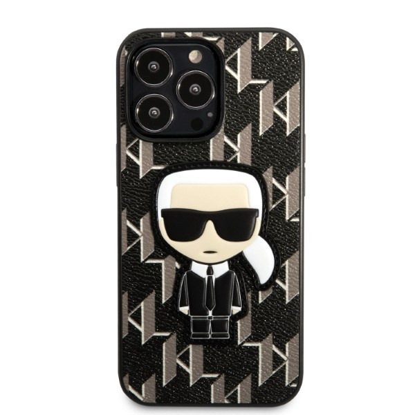 Karl Lagerfeld case for iPhone 13 Pro 6,1" KLHCP13LPMNIKBK black hard case Monogram Iconic Karl