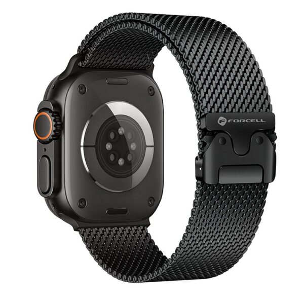 3066fdb504c81cdd88caf9e0cd80578c FORCELL F-DESIGN FA11 stainless steel strap for APPLE Watch 38 / 40 / 41 mm black