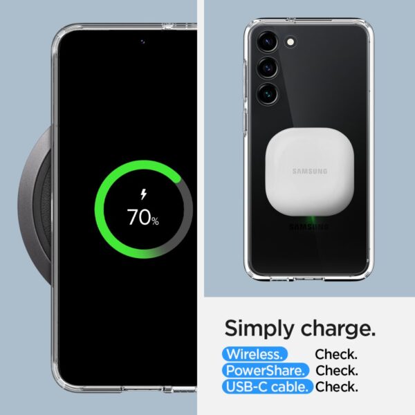 Spigen Ultra Hybrid case for Samsung Galaxy S23 crystal clear