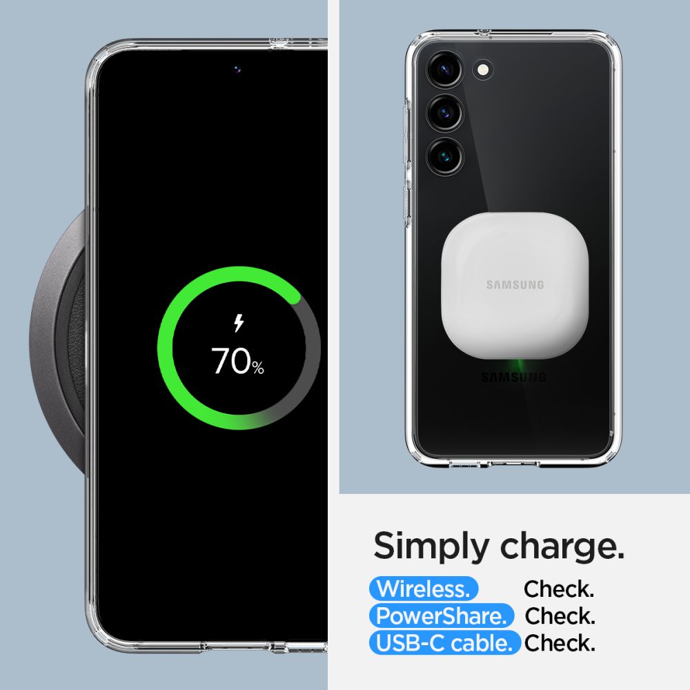 Spigen Ultra Hybrid case for Samsung Galaxy S23 crystal clear