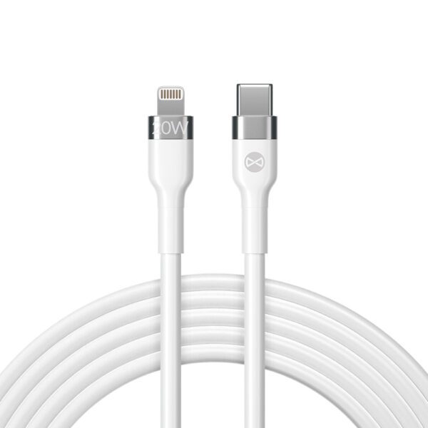 Forever Flexible cable USB-C - Lightning 2,0 m 20W white