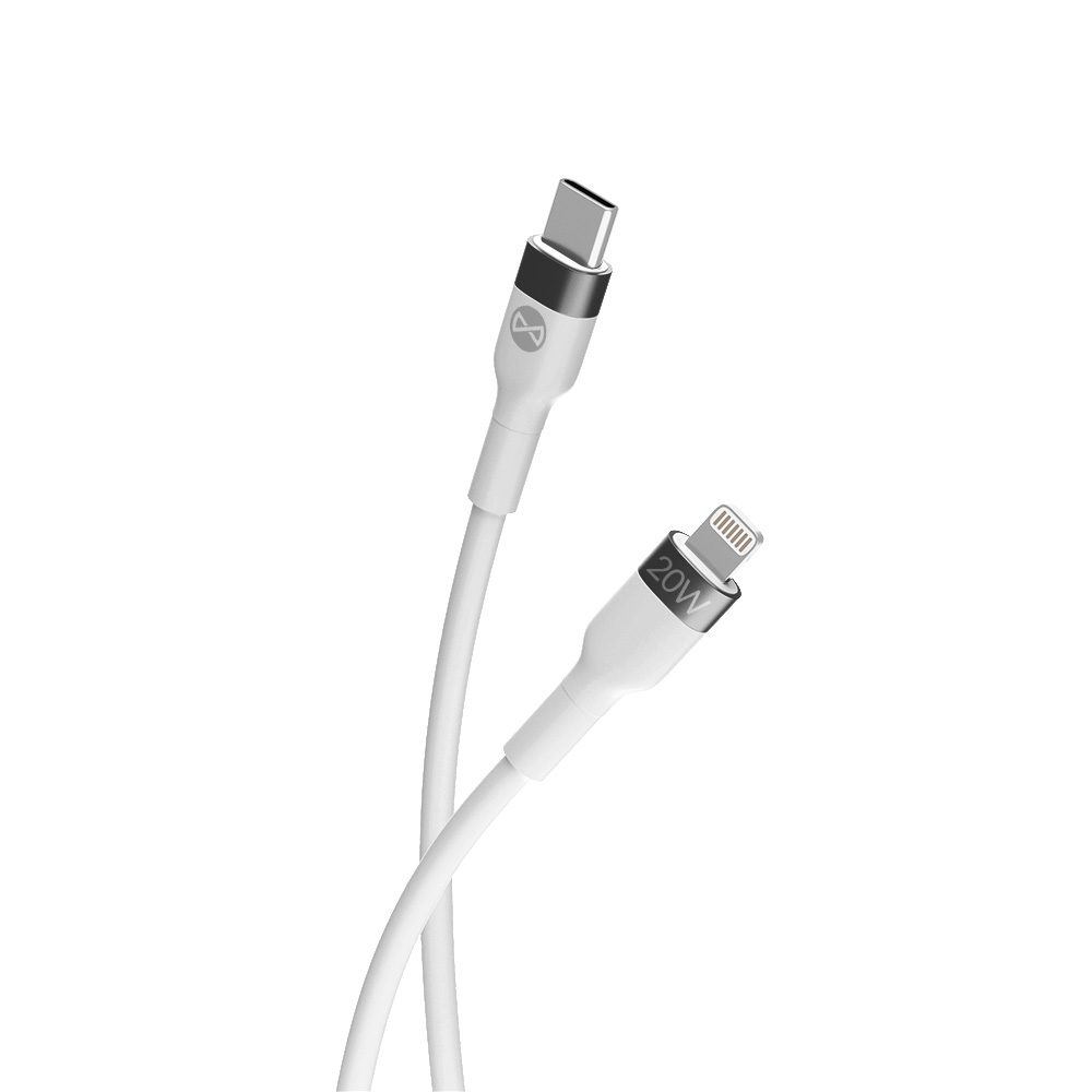 309331_oryg Forever Flexible cable USB-C - Lightning 2,0 m 20W white