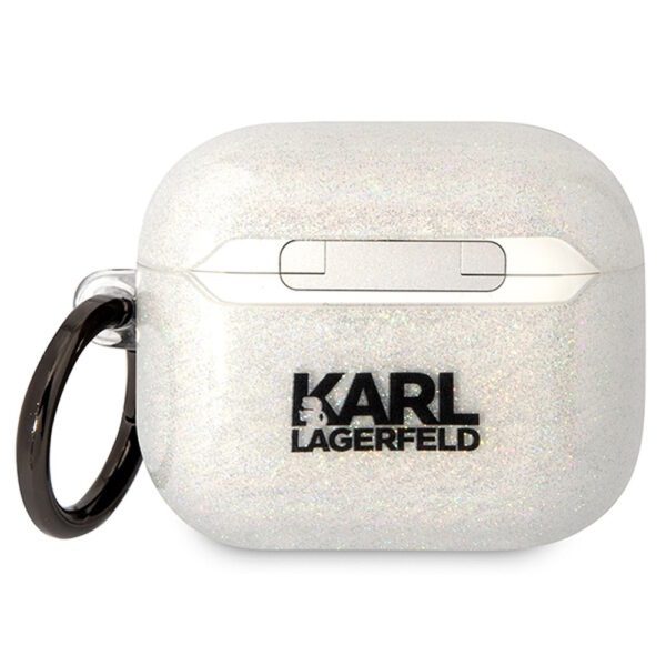 Karl Lagerfeld case for Airpods 3 KLA3HNKCTGT transparent Gliter Karl&Choupette