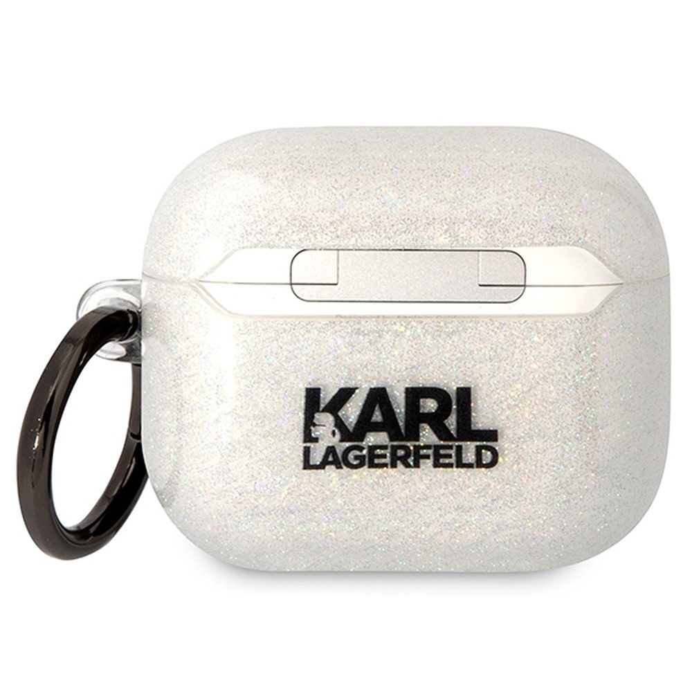 Karl Lagerfeld case for Airpods 3 KLA3HNKCTGT transparent Gliter Karl&Choupette