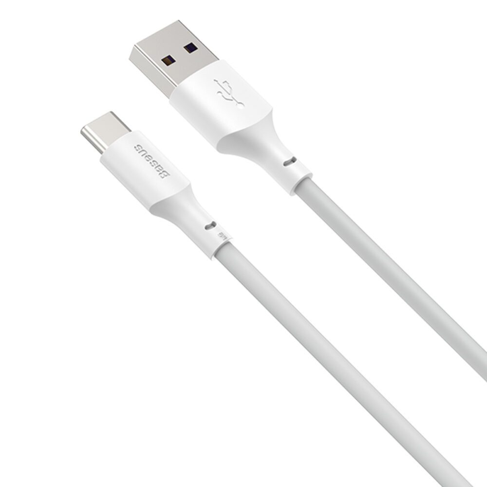 Baseus cable Simple Wisdom USB - USB-C 1,5 m 5A white 2 pcs