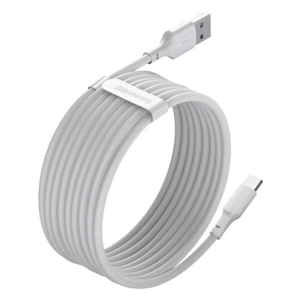 Baseus cable Simple Wisdom USB - USB-C 1,5 m 5A white 2 pcs