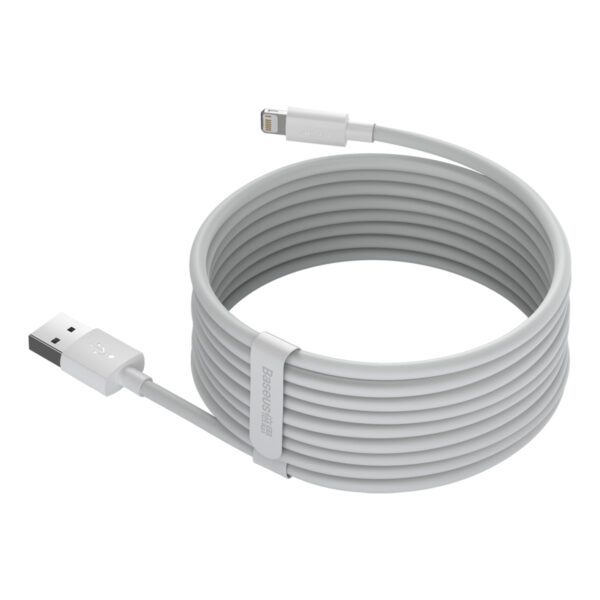 Baseus cable Simple Wisdom USB - Lightning 1,5 m 2,4A white 2 pcs