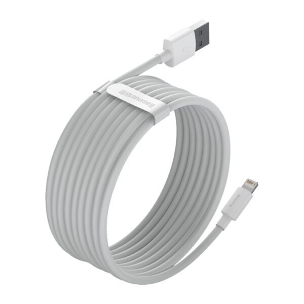 Baseus cable Simple Wisdom USB - Lightning 1,5 m 2,4A white 2 pcs
