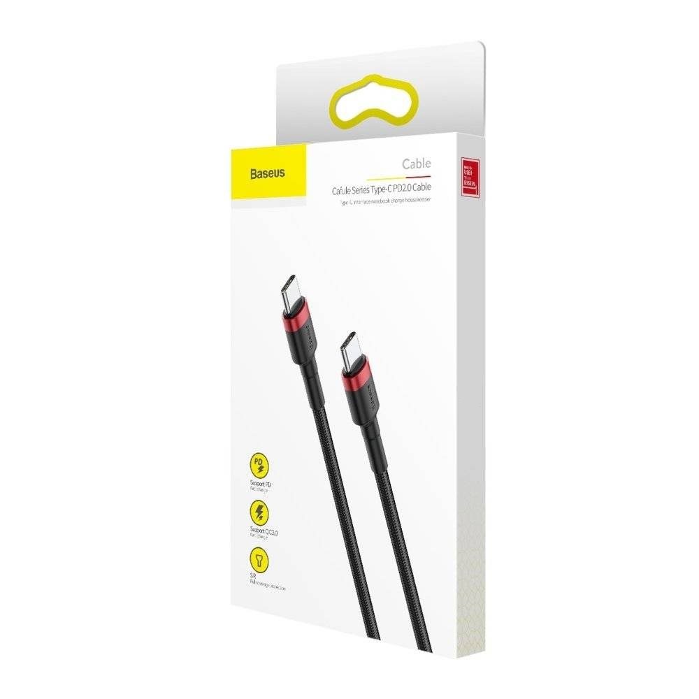 312908_oryg Baseus cable Cafule PD USB-C - USB-C 2,0 m red-black 60W