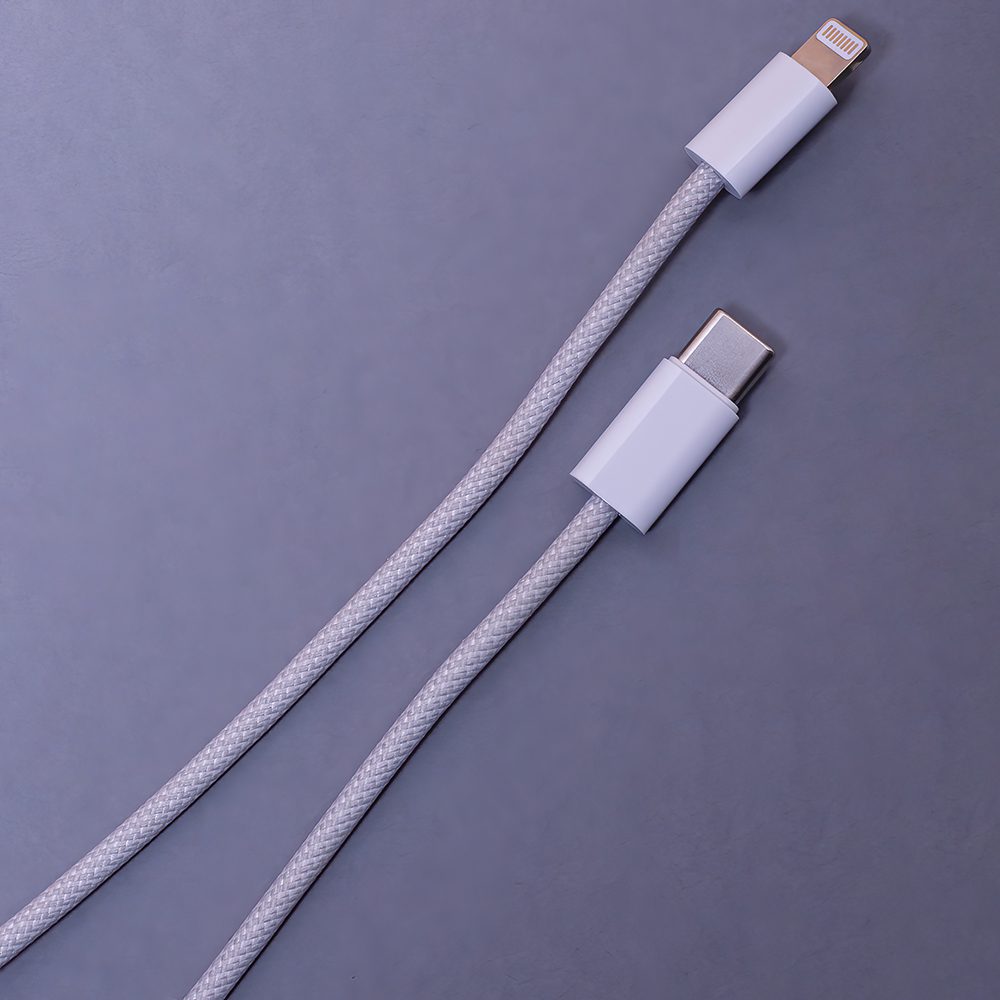 313985_oryg Maxlife MXUC-06 cable USB-C - Lightning 1,0 m 20W grey nylon