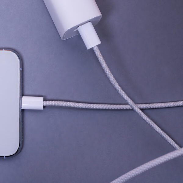 Maxlife MXUC-06 cable USB-C - Lightning 1,0 m 20W grey nylon