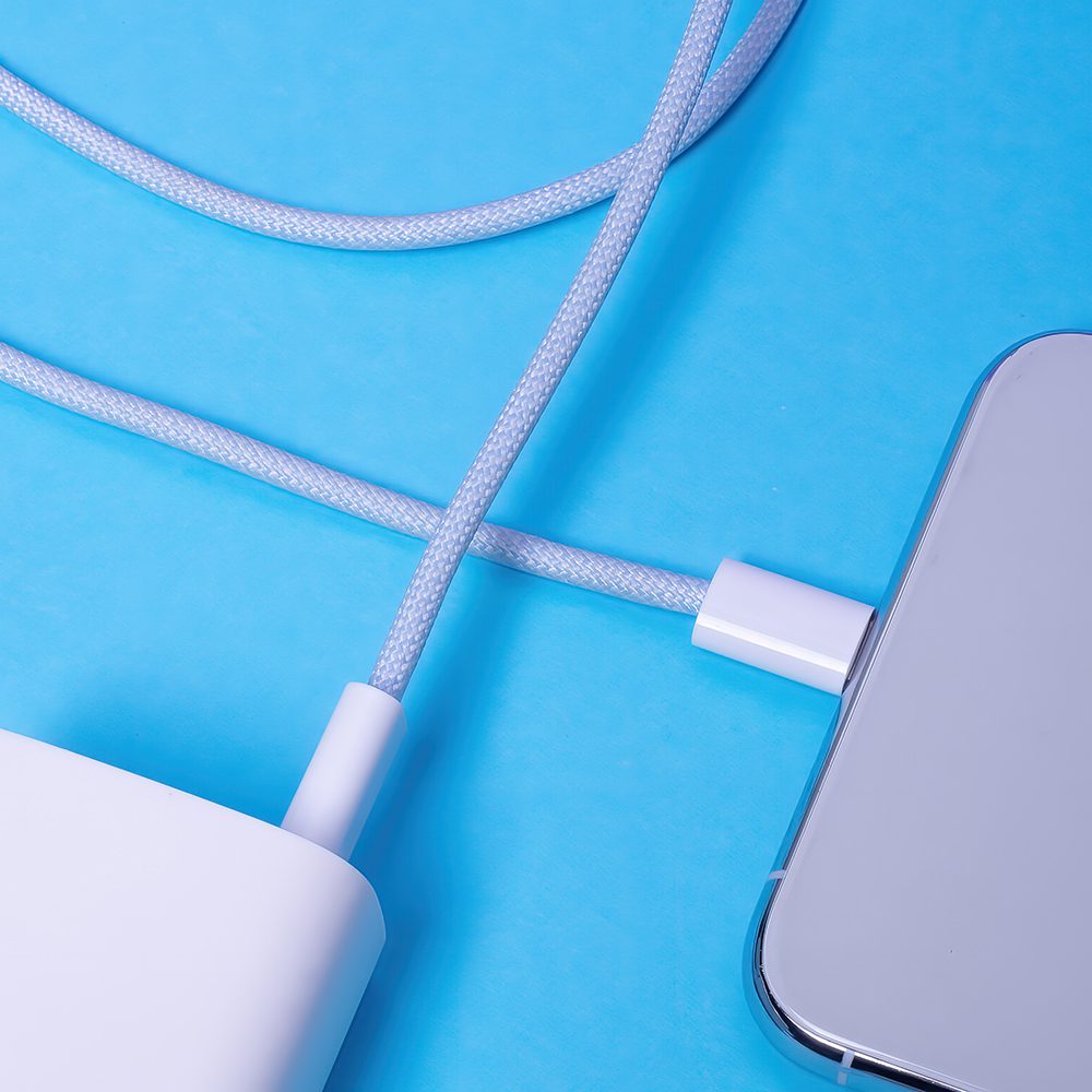 314011_oryg Maxlife MXUC-06 cable USB-C - USB-C 1,0 m 20W blue nylon