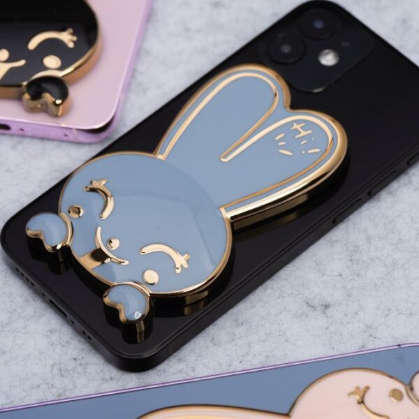 3146c428a0c0ee6d76f378a835cf4bd0 Phone stand RABBIT - stick-on - blue