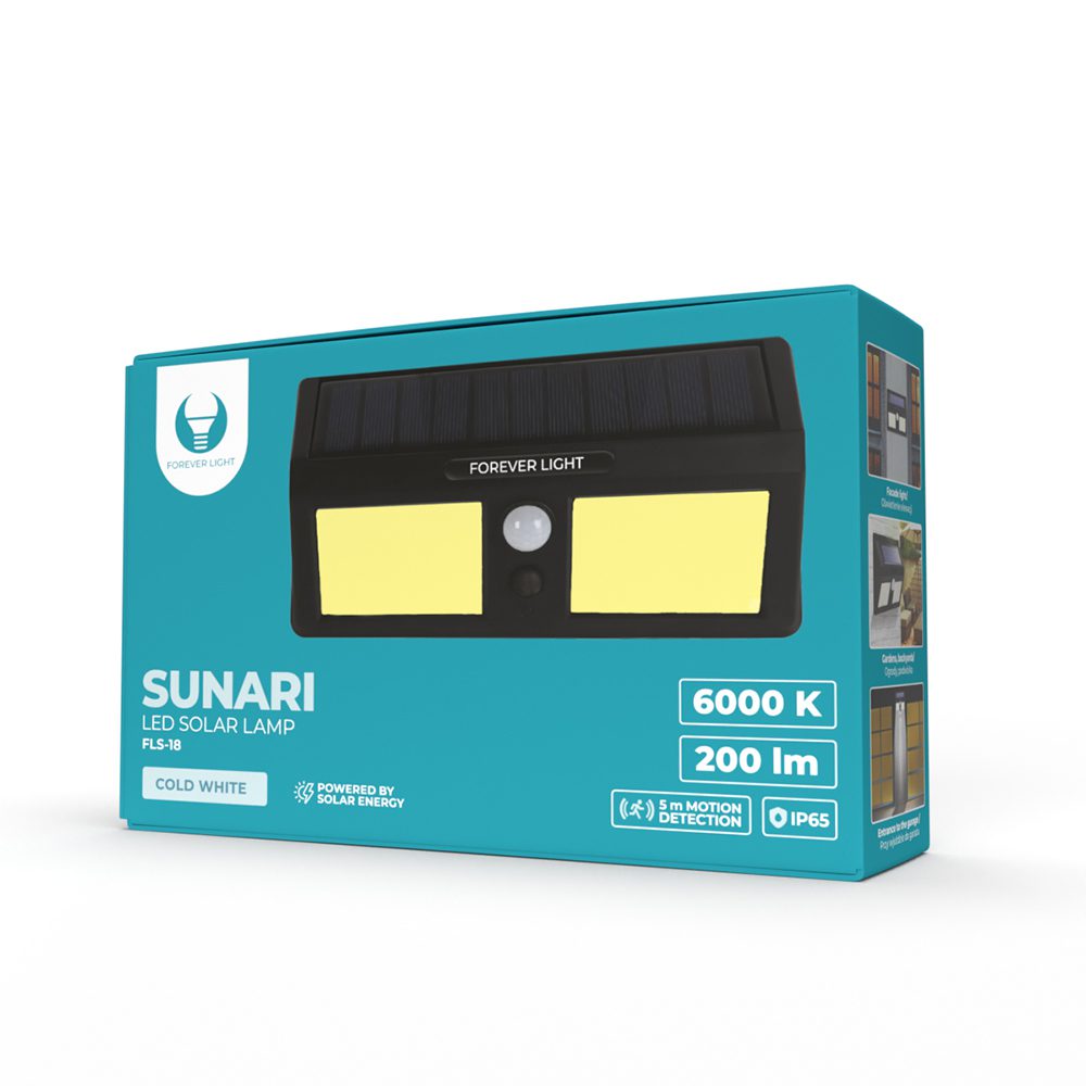 318558_oryg Forever Light Solar LED Lamp SUNARI FLS-18 COB PIR 3W 200lm 800mAh Li-Ion