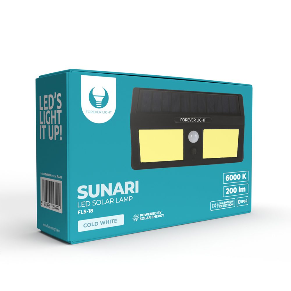 318559_oryg Forever Light Solar LED Lamp SUNARI FLS-18 COB PIR 3W 200lm 800mAh Li-Ion