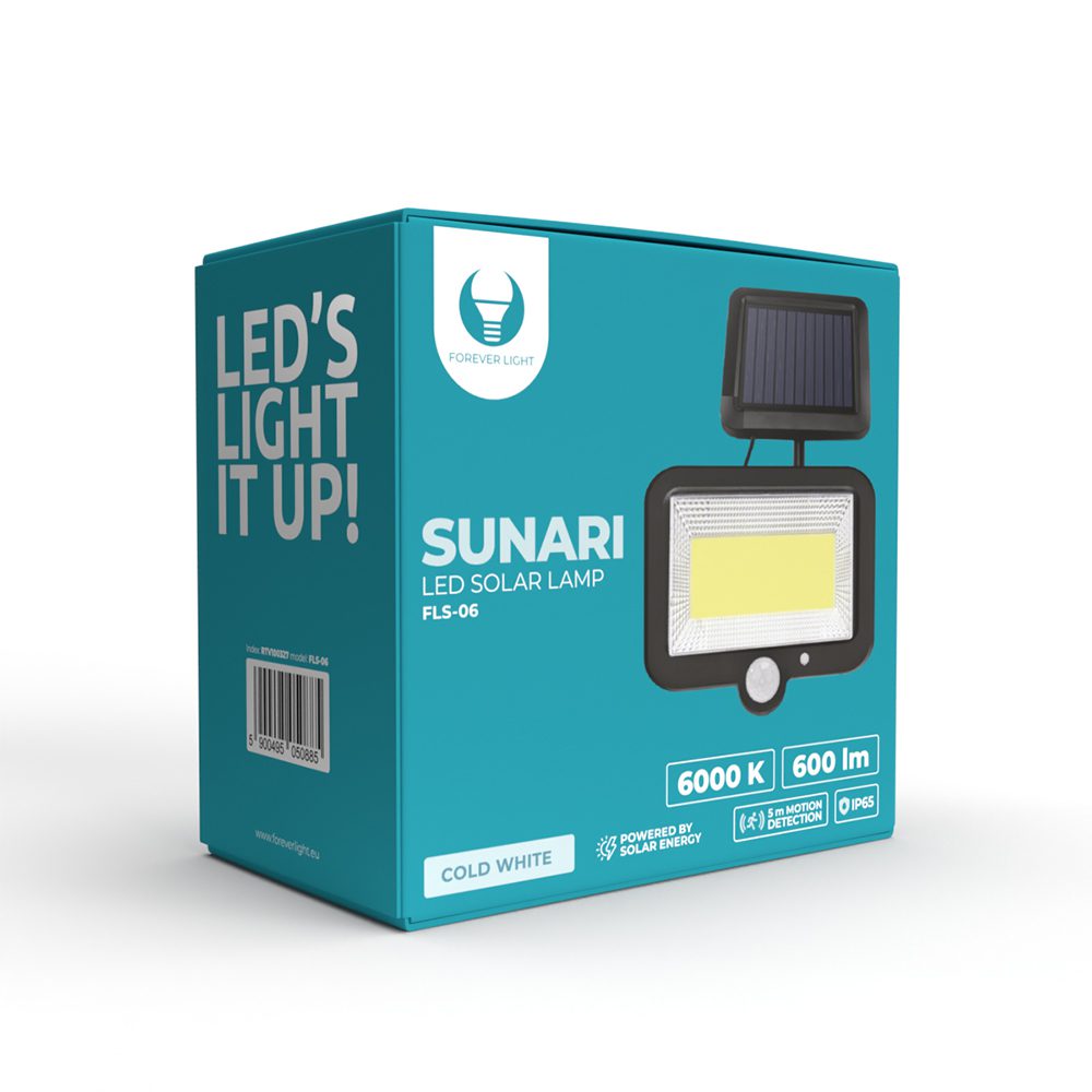 318579_oryg Forever Light Solar LED Lamp SUNARI FLS-06 COB PIR 8W 600lm 6000K 1800mAh Li-Ion