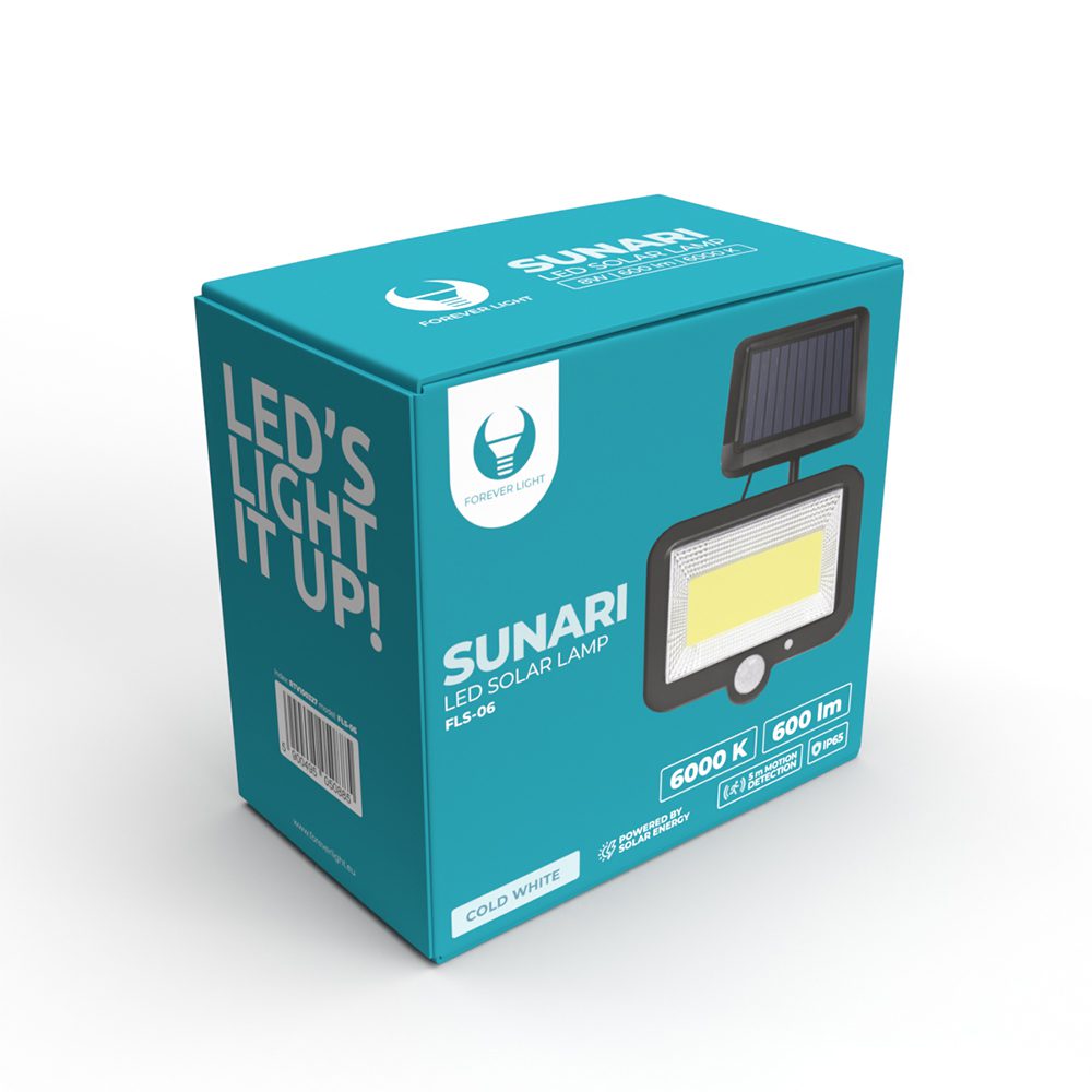 318580_oryg Forever Light Solar LED Lamp SUNARI FLS-06 COB PIR 8W 600lm 6000K 1800mAh Li-Ion