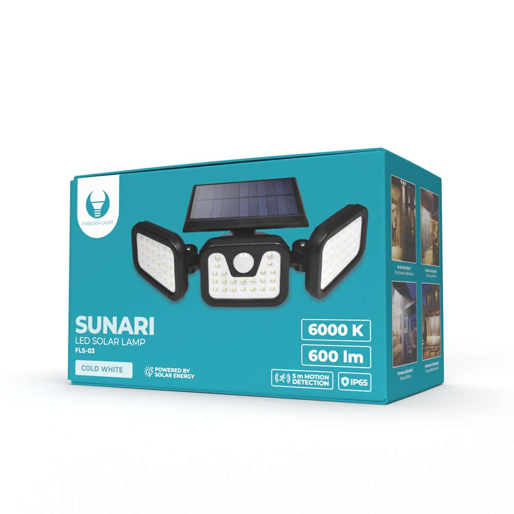318586_oryg Forever Light Solar LED Lamp SUNARI FLS-03 74*SMD PIR 8W 600lm 6000K 2400mAh Li-Ion