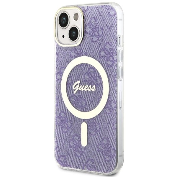 Compressed by jpeg-recompress Guess case for iPhone 14 6,1" GUHMP14SH4STU purple hardcase Magsafe IML 4G