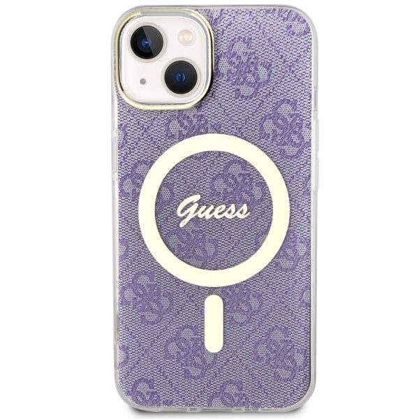 Compressed by jpeg-recompress Guess case for iPhone 14 6,1" GUHMP14SH4STU purple hardcase Magsafe IML 4G