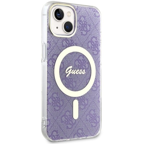 Compressed by jpeg-recompress Guess case for iPhone 14 6,1" GUHMP14SH4STU purple hardcase Magsafe IML 4G