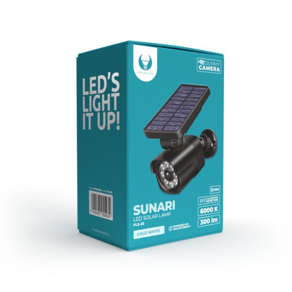 Forever Light Solar LED Lamp SUNARI FLS-25 SMD PIR dummy camera 4W 300lm 6000K 1500mAh Li-Ion