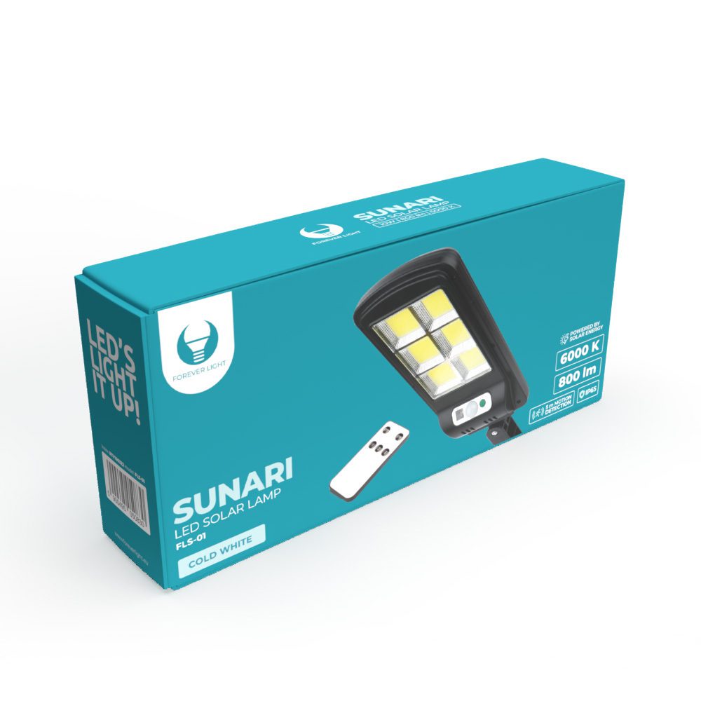 322493_oryg Forever Light Solar LED Lamp SUNARI FLS-01 6*COB PIR 10W 800lm 6000K 2400mAh Li-Ion + RC