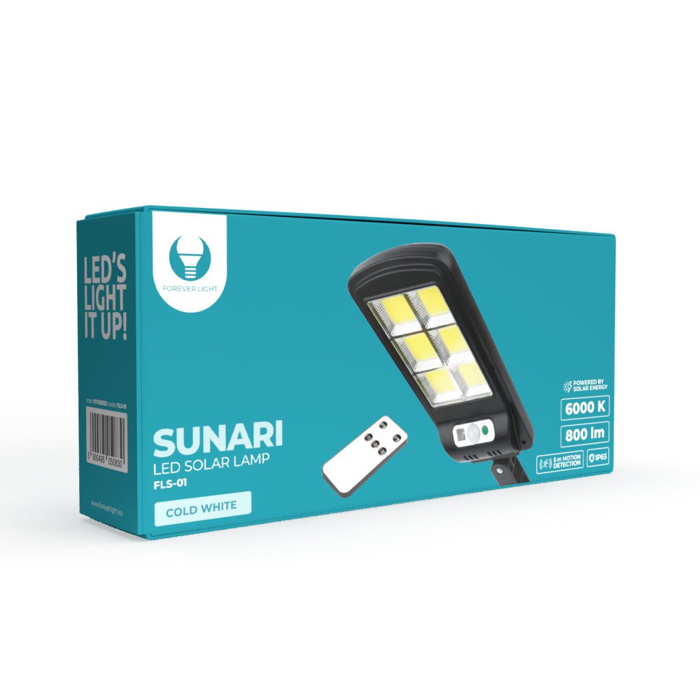 322494_oryg Forever Light Solar LED Lamp SUNARI FLS-01 6*COB PIR 10W 800lm 6000K 2400mAh Li-Ion + RC