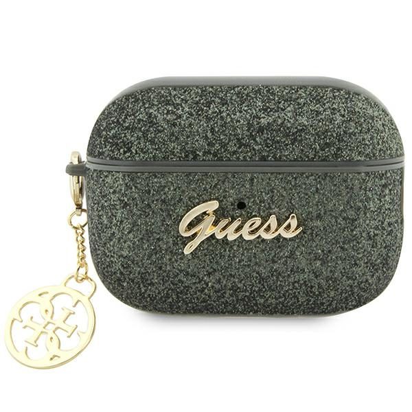 322953_oryg Guess case for AirPods Pro 2 GUAP2GLGSHA khaki PU Glitter Flake 4G