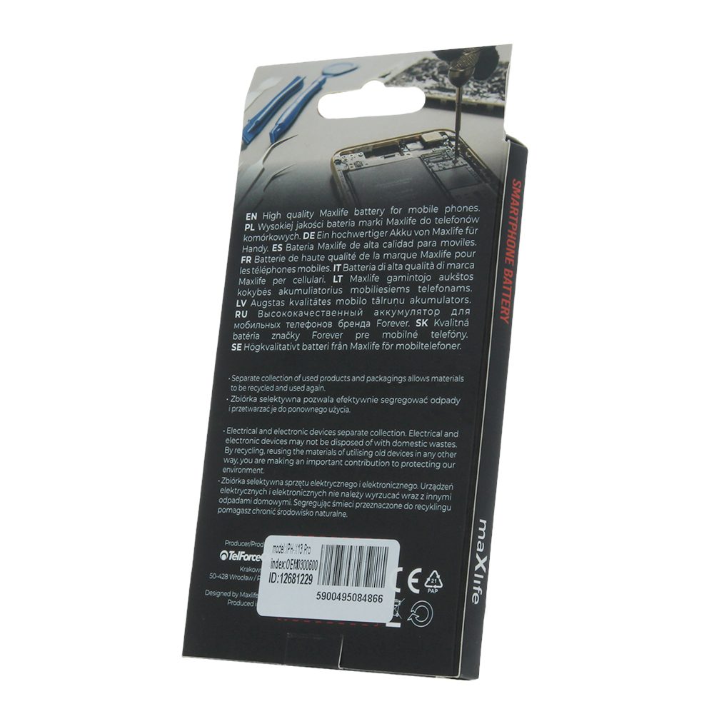 323630_oryg Maxlife battery for iPhone 13 Pro 3095mAh without BMS