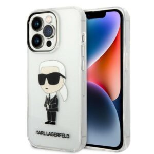 Karl Lagerfeld case for iPhone 14 Pro 6,1" KLHCP14LHNIKTCT transparent hardcase Ikonik Karl Lagerfeld