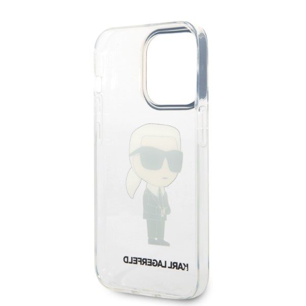 Karl Lagerfeld case for iPhone 14 Pro 6,1" KLHCP14LHNIKTCT transparent hardcase Ikonik Karl Lagerfeld