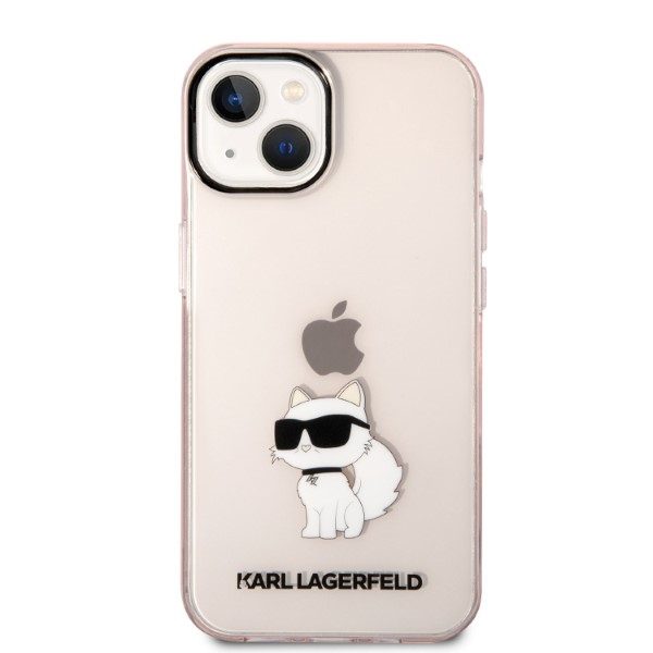 Karl Lagerfeld case for iPhone 14 6,1" KLHCP14SHNCHTCP pink hardcase Ikonik Choupette