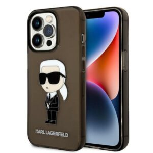 323969_oryg Karl Lagerfeld case for iPhone 14 Pro Max 6,7" KLHCP14XHNIKTCK black hardcase Ikonik Karl Lagerfeld