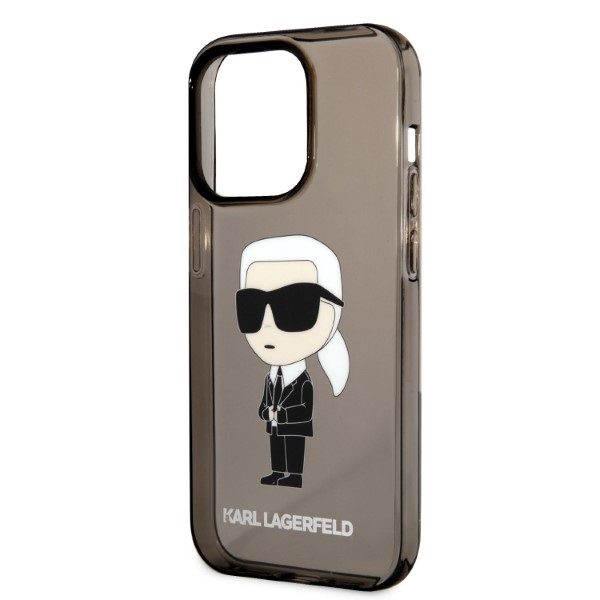 Karl Lagerfeld case for iPhone 14 Pro Max 6,7" KLHCP14XHNIKTCK black hardcase Ikonik Karl Lagerfeld
