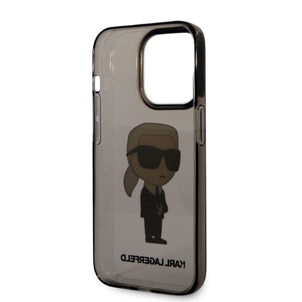 Karl Lagerfeld case for iPhone 14 Pro Max 6,7" KLHCP14XHNIKTCK black hardcase Ikonik Karl Lagerfeld