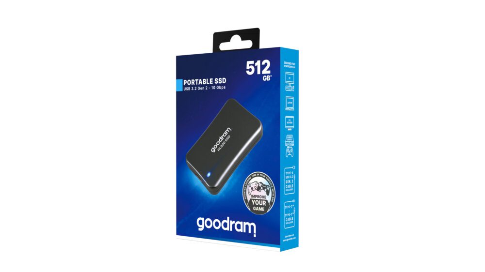 Goodram SSD disc 512GB HL200 USB Type-C + A