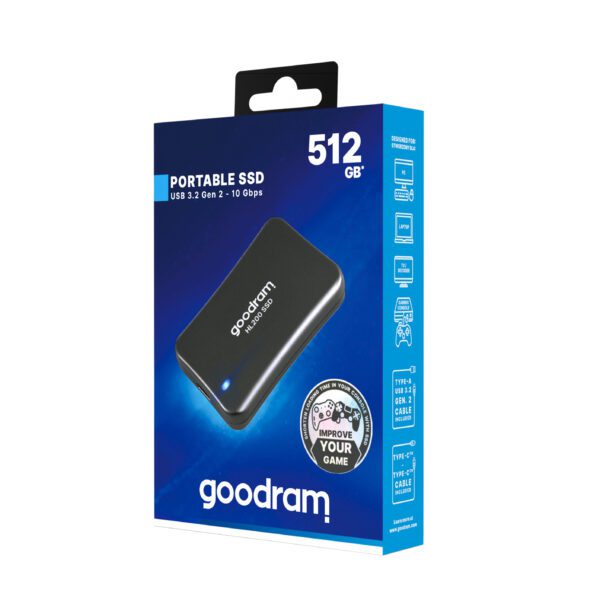 Goodram SSD disc 512GB HL200 USB Type-C + A