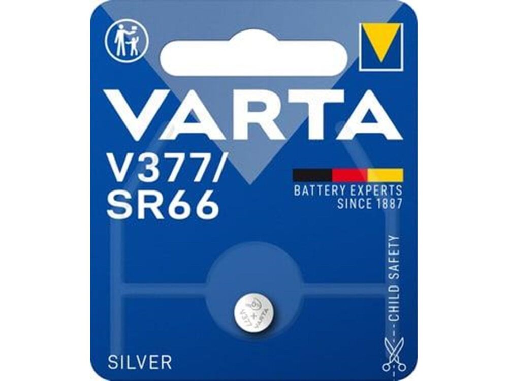 324f1f9f73efbde4f41c8e5191a4a3a3 VARTA silver battery V377 / SR66 24mAh 1,55V 1 pcs