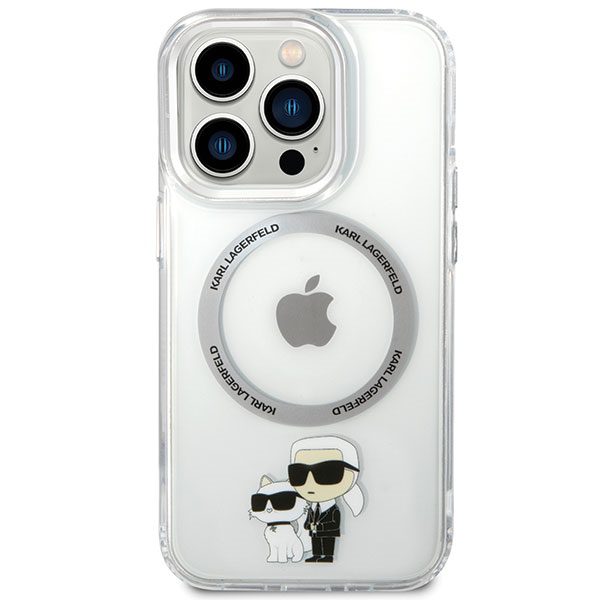 Karl Lagerfeld case for iPhone 13 Pro 6,1" KLHMP13LHNKCIT transparent hardcase Magsafe IML NFT Karl & Choupette