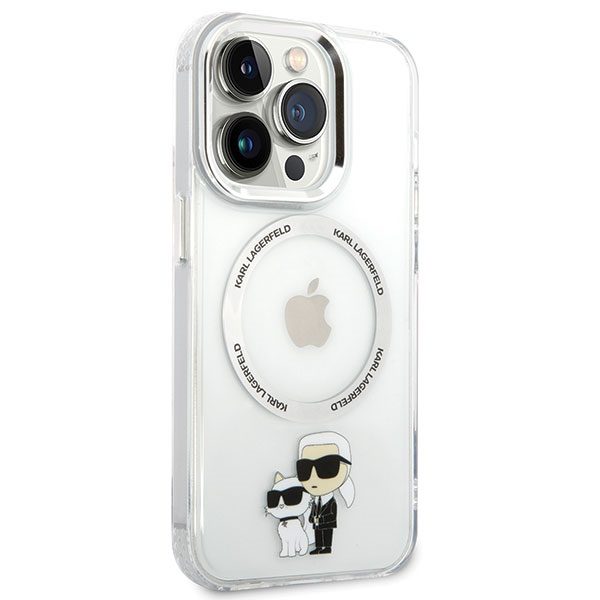 Karl Lagerfeld case for iPhone 13 Pro 6,1" KLHMP13LHNKCIT transparent hardcase Magsafe IML NFT Karl & Choupette
