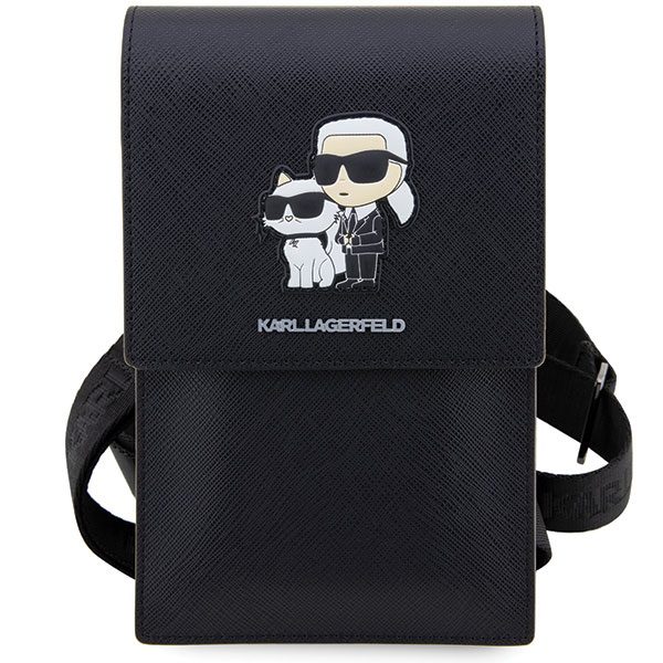326112_oryg Karl Lagerfeld handbag for phone KLWBSAKCPMK black hardcase Phone Pounch Universal Saffiano K&C NFT
